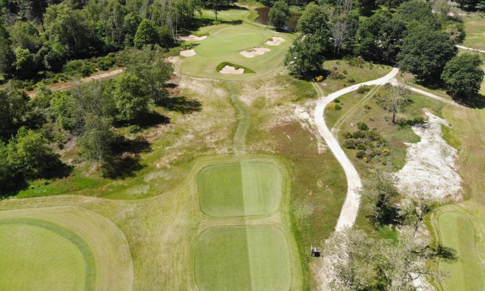 golf course, aerial view, golf