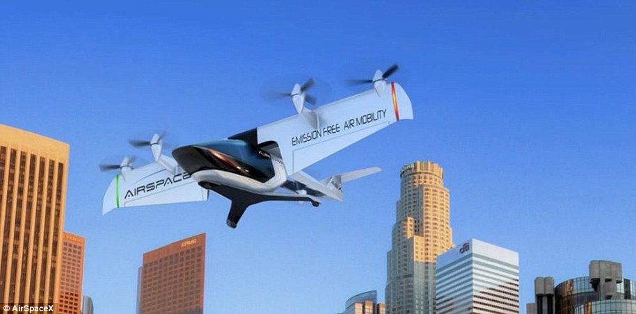 AirSpaceX presentó su último prototipo, Mobi-One, en el Salón Internacional del Automóvil de América del Norte a principios de 2018. Al igual que sus rivales más cercanos, el avión eléctrico está diseñado para transportar de dos a cuatro pasajeros y es capaz de despegar y aterrizar en vertical.