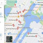 Ubicaciones de vacunas en la ciudad de Nueva York en Google Maps.  Esta semana la empresa inocula los sitios de Maps and Search en EE. UU., Canadá, Francia, Chile, India y Singapur.