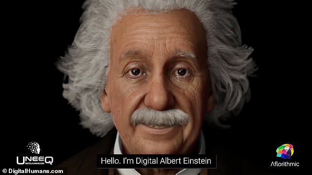 Digital Einstein fue desarrollado para ¿poner una cara amigable y conocida a la tecnología humana digital¿ la cara entre las máquinas y los humanos '