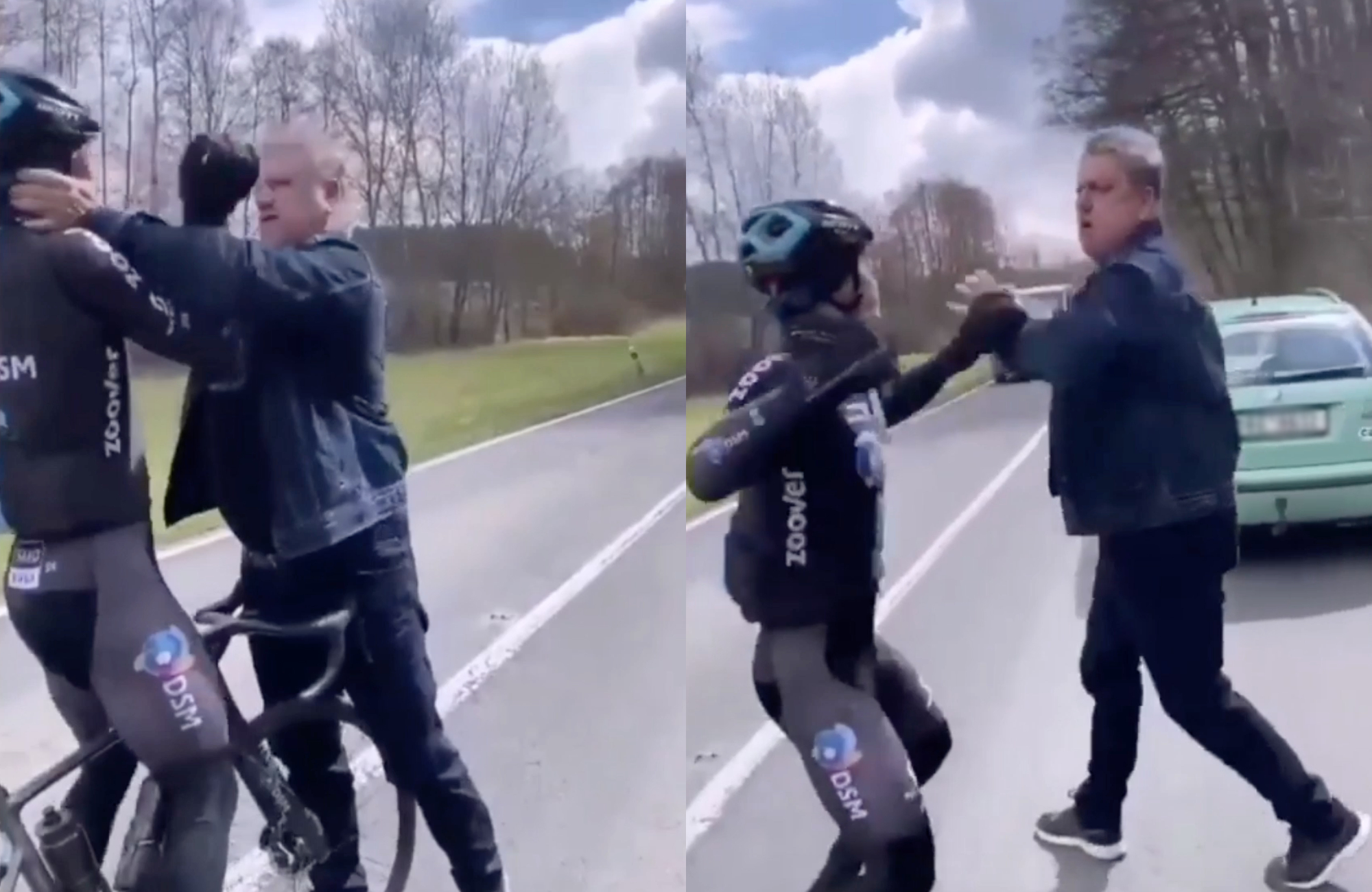 El ciclista del equipo DSM presenta una denuncia policial después de ser estrangulado por un automovilista enojado