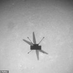 El helicóptero de 4 libras, que llegó a Marte en febrero junto con el rover Perseverance, voló 525 pies (160 metros) durante 77,4 segundos.