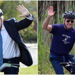 El presidente Joe Biden regala una bicicleta construida en EE. UU. A Boris Johnson