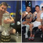 Dentro del vestuario: mira a Lionel Messi celebrar la victoria de la Copa América con Argentina