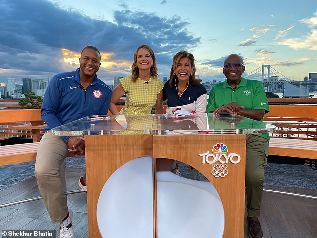 Los presentadores del programa de hoy Savannah Guthrie, Hoda Kotb, Al Roker y Craig Melvin se han limitado en gran medida a su hotel de Tokio mientras cubren los Juegos Olímpicos de 2020.