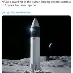 La protesta de Blue Origin contra la decisión de la NASA de adjudicar un contrato para construir el módulo de aterrizaje lunar para la misión Artemis a una sola empresa fue rechazada el viernes por la Oficina de Responsabilidad del Gobierno de EE. UU. (GAO).