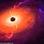 Una docena de agujeros negros supermasivos rebeldes (como se muestra) pueden estar merodeando por la Vía Láctea, consumiendo todo a su paso, ha propuesto un estudio.