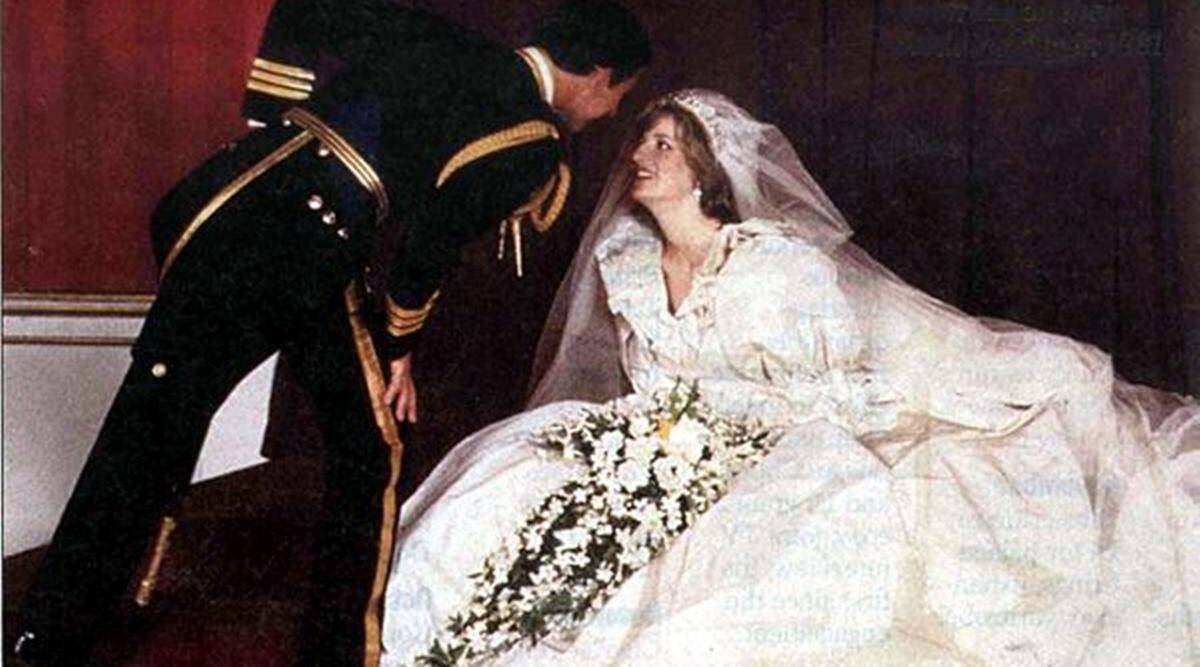 Princess Diana, Prince Charles, Diana and Charles wedding, Princess Diana wedding gown, Princess Diana wedding shoes, Princess Diana news, indian express news