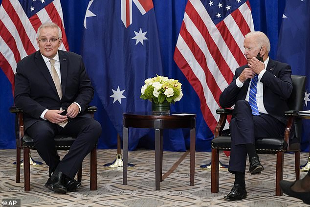 Scott Morrison se reunió con Joe Biden como parte de la cumbre The Quad en Washington, una reunión en la que China afirmó que Australia podría convertirse en 'carne de cañón'