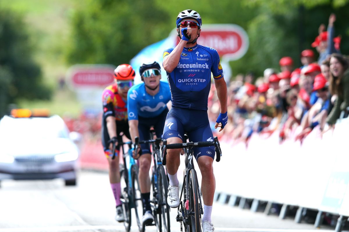 Yves Lampaert arremete para ganar en la escapada después de una clase magistral táctica en la séptima etapa del Tour de Gran Bretaña 2021