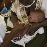 A child gets a malaria vaccination at Yala Sub-County hospital, in Yala, Kenya.