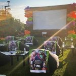 LeBron James builds Halloween backyard movie theater for Zhuri