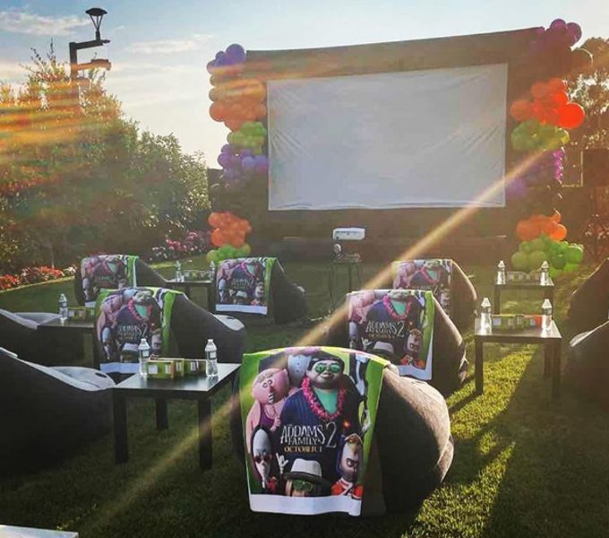 LeBron James builds Halloween backyard movie theater for Zhuri