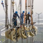Trabajadores de la construcción en China