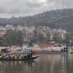 A boat transports travellers on Lake Kivu from Bukavu to Idjwi.