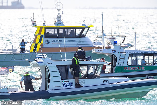 La policía del agua está coordinando actualmente una búsqueda marina de la víctima, que se cree que ha sido atacada a 30 metros de la costa.