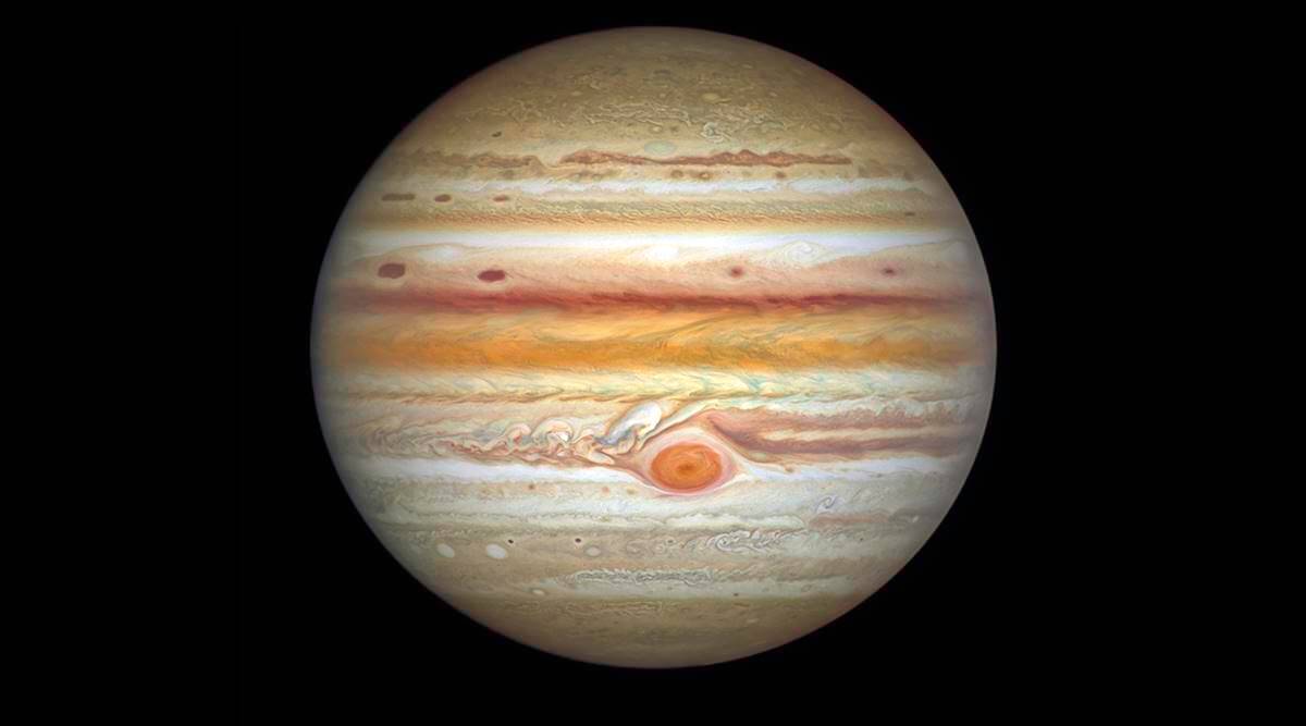 A Hubble Space Telescope image of Jupiter