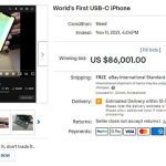 Un ingeniero creó una versión USB-C de un iPhone X y la vendió en eBay.  Kenn Pillonel vendió el dispositivo alterado por $ 86,001, más de 80 veces su precio de venta original
