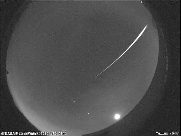 Un meteoro 'raspador de la tierra' voló a través del cielo nocturno a principios de esta semana, dijo la NASA