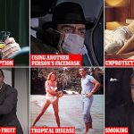 Los riesgos para la salud de Bond en las películas realizadas por Eon Productions incluyen el consumo de alcohol (como se ve aquí en 'Casino Royale'), el uso de la máscara facial de otra persona ('Solo se vive dos veces'), el sexo casual, que pone en riesgo las ITS ('Goldfinger'), comer fruta sin lavar ('Thunderball'), enfermedades en lugares tropicales y fumar (ambos 'Dr. No')