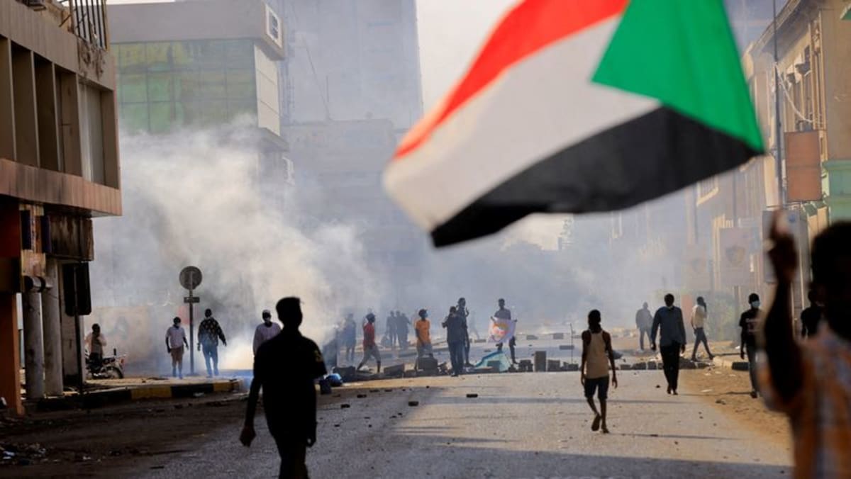 Las fuerzas de Sudán disparan gas lacrimógeno mientras los manifestantes se dirigen al palacio presidencial