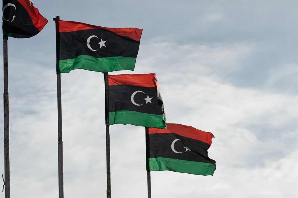The flag of Libya.