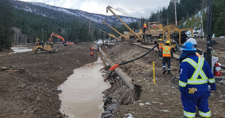 Trans Mountain Pipeline se reinicia después de una pausa de tres semanas debido a las inundaciones de BC
