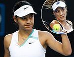 Emma Raducanu vs Danka Kovinic - Open de Australia ronda 2: marcador en vivo y actualizaciones