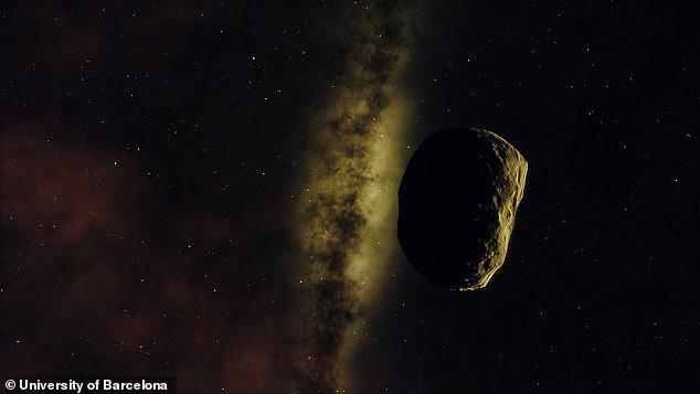Descubrimiento: los astrónomos han encontrado el segundo 'asteroide troyano' de la Tierra (representado en la impresión de un artista), una roca espacial que comparte la misma órbita alrededor del sol que nuestro planeta.