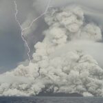 El rayo casi engulló las islas circundantes en el archipiélago de Tonga, según Chis Vagasky, meteorólogo de Vaisala.