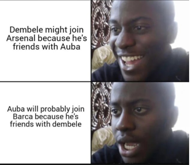 Algunos fanáticos del Arsenal esperaban que Ousmane Dembele se uniera al Arsenal para vincularse con Pierre-Emerick Aubameyang, solo para ver que ocurría el movimiento inverso.