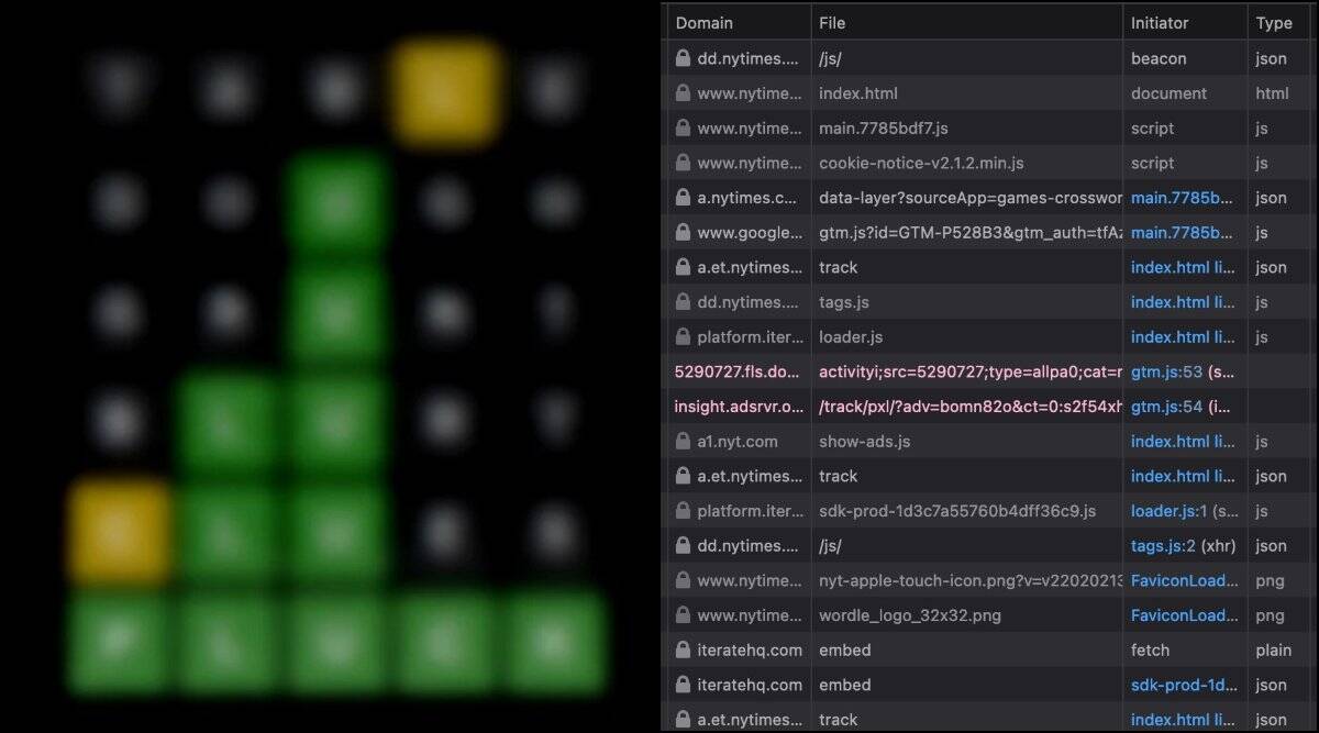 wordle, wordle ad tracker, wordle ad tracking, wordle NYT,
