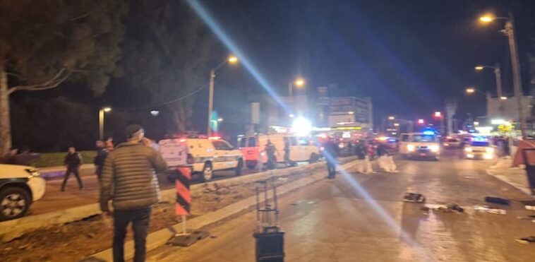 Terror attack in Hadera Photo: Police Spokesperson