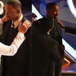 El video muestra a Will Smith siendo consolado por Denzel Washington, Bradley Cooper después de la bofetada de Chris Rock.  Reloj