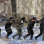 Miembros de la Legión Georgiana entrenaron a civiles en enero para adaptarlos con las capacidades de autodefensa