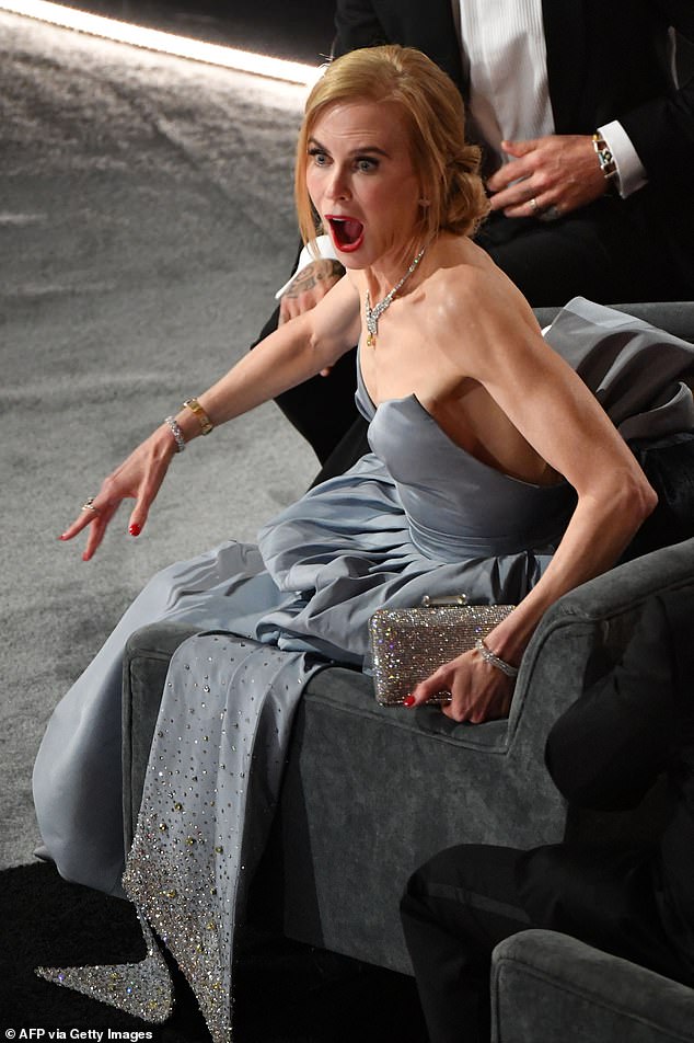 Shock horror: Nicole Kidman se ha convertido sin darse cuenta en un meme después de que Will Smith abofeteara a Chris Rock en los Oscar el lunes