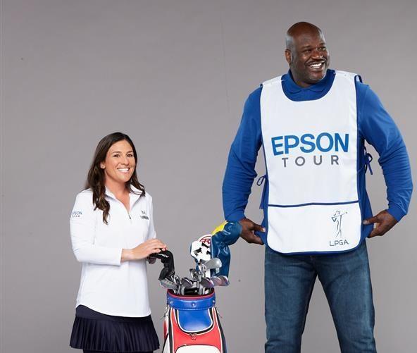 Shaquille O'Neal se une a la madre profesional Rachel Rohanna para ayudar a promover el patrocinio principal de Epson de la gira clasificatoria de la LPGA
