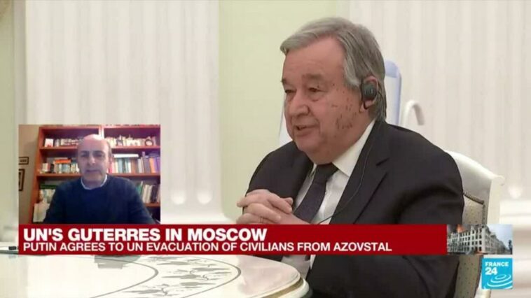 Guerra en Ucrania: el jefe de la ONU intenta "impulsar el proceso diplomático" en Moscú y Kiev