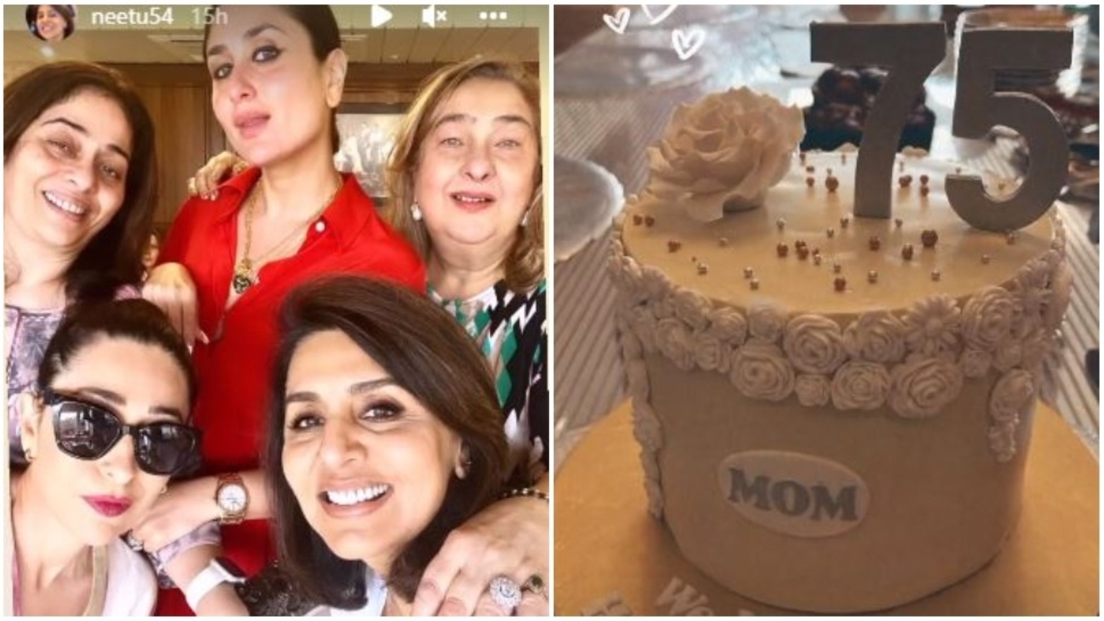  Kareena Kapoor, Karisma Kapoor celebran el cumpleaños de mamá Babita con pastel y selfies con la familia Kapoor.  ver fotos
