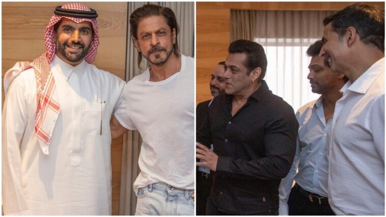 Shah Rukh Khan posa con el ministro de Arabia Saudita en una foto invisible, Salman Khan y Akshay Kumar también fueron vistos.  Mira aquí