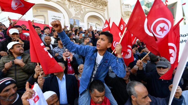 Tunecinos desafían a la policía antidisturbios a protestar contra el presidente |  The Guardian Nigeria Noticias