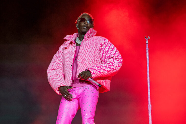 Young Thug performs on day four of the Lollapalooza Music Festival on Sunday, Aug. 1, 2021, at Grant Park in Chicago. (Photo by Amy Harris/Invision/AP)