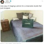 Un propietario en Leeds ha sido acusado de usar bolsas de compras de lujo para montar fotos de un estudio 'miserable'