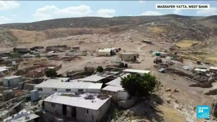 En las colinas del sur de Hebrón, Cisjordania, 1.000 palestinos prometen luchar contra los desalojos
