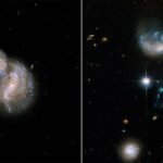Hubble revela una 'pareja curiosa' y un río de formación estelar