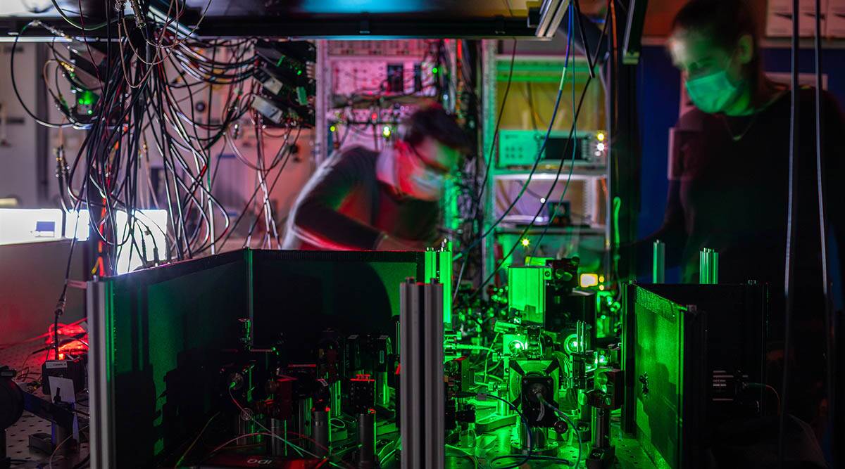 Quantum internet using Quantum teleportation: a machine is pictured here