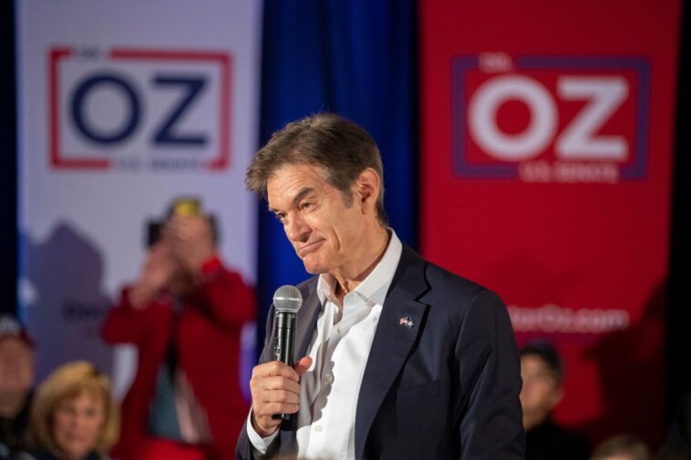 La oferta del Dr. Oz para ser candidato republicano en la carrera por el Senado de Pensilvania está demasiado cerca para llamar, parece encaminada a un recuento