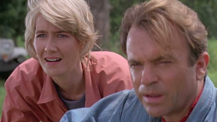 Las estrellas de Jurassic Park, Laura Dern y Sam Neill, se sinceran sobre los estándares de Hollywood y esa enorme diferencia de edad romántica (menos mal que se separaron en la tercera película)