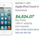 En medio de la noticia de su descontinuación, las listas de iPods en eBay han aumentado, y muchos vendedores piden grandes sumas de dinero por sus dispositivos retro.