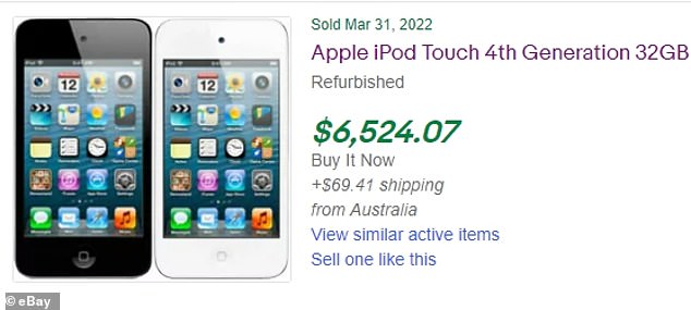 En medio de la noticia de su descontinuación, las listas de iPods en eBay han aumentado, y muchos vendedores piden grandes sumas de dinero por sus dispositivos retro.